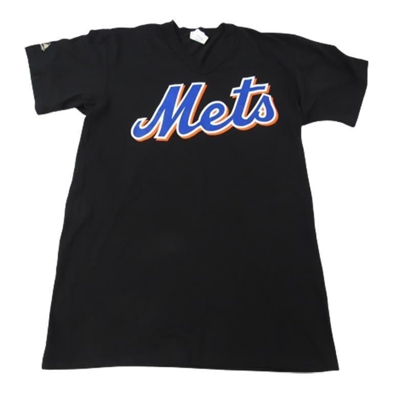 York Mets Mens Size M Medium Majestic Black Shirt Image 1