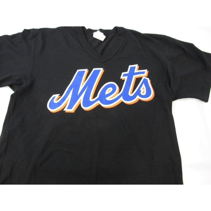 York Mets Mens Size M Medium Majestic Black Shirt Image 2