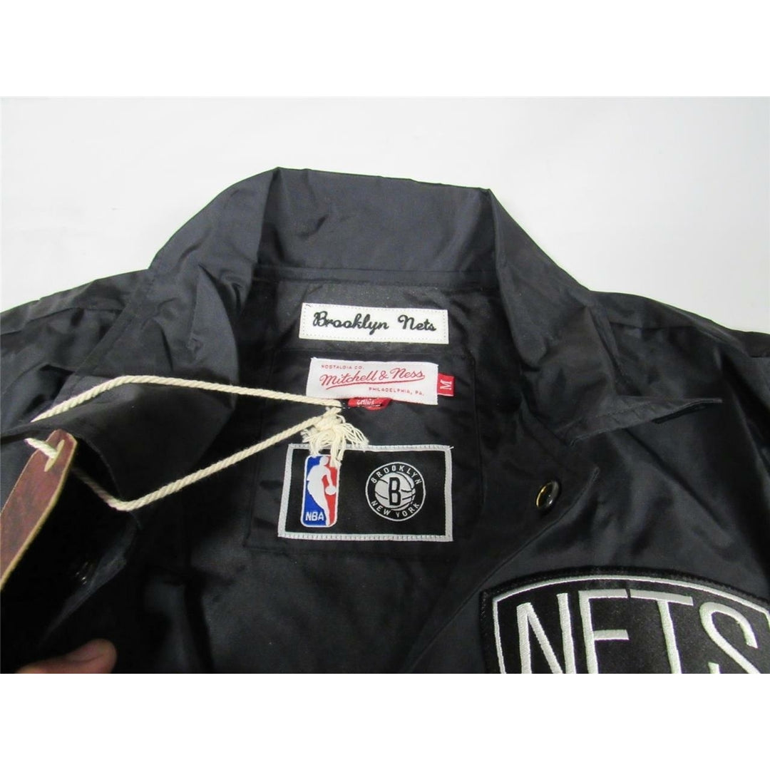 Brooklyn Nets Coaches Mens M Medium Black Snap Bloomindales Light Jacket Image 4