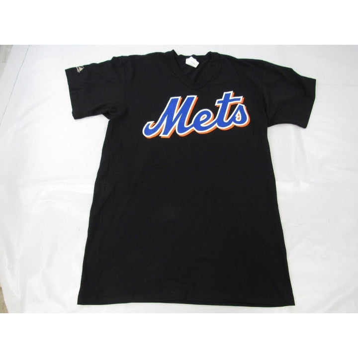 York Mets Mens Size M Medium Majestic Black Shirt Image 4