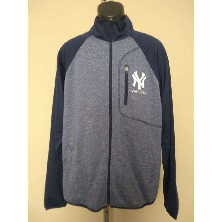 - York Yankees Mens Size L Large Blue G-III Pullover Jacket Image 1