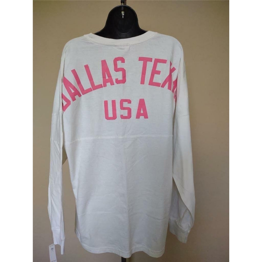 Dallas Texas USA Womens Size L Large White J.America Oversized Shirt Image 2