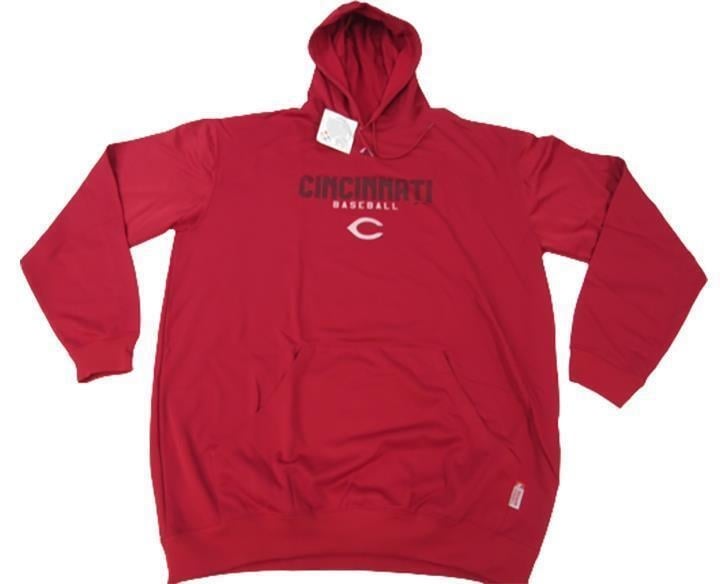 Cincinnati Reds Mens 2XL-Tall Red Majestic Polyester Hoodie Image 1