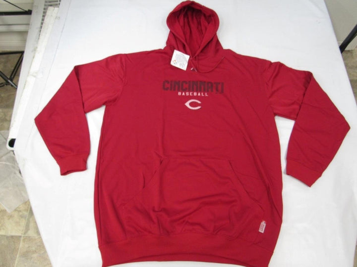 Cincinnati Reds Mens 2XL-Tall Red Majestic Polyester Hoodie Image 3