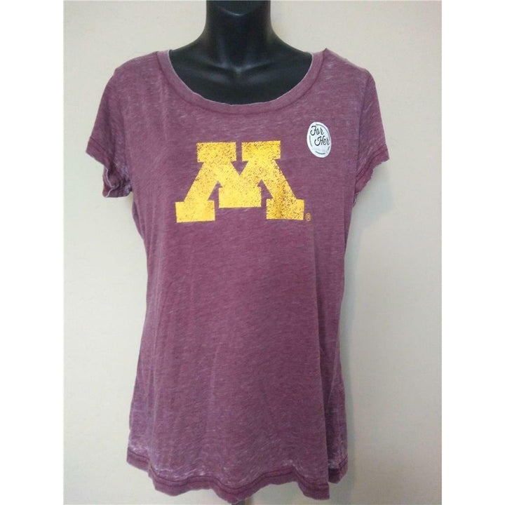 Minnesota Golden Gophers Womens Size 2XL Maroon Burnout Shirt Image 1