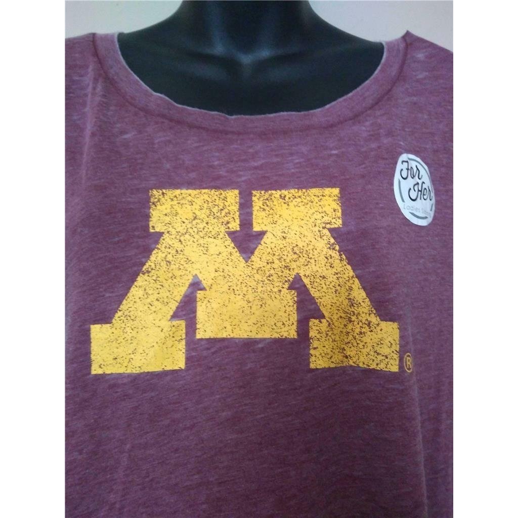 Minnesota Golden Gophers Womens Size 2XL Maroon Burnout Shirt Image 2