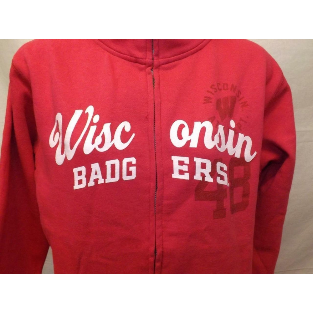 Wisconsin Badgers Womens Size M Medium Pink Full Zip Jacket Image 2