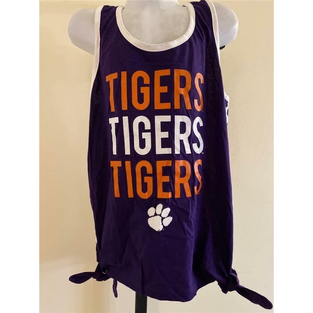 Clemson Tigers Girls Size M Medium Purple Tank Top Image 1