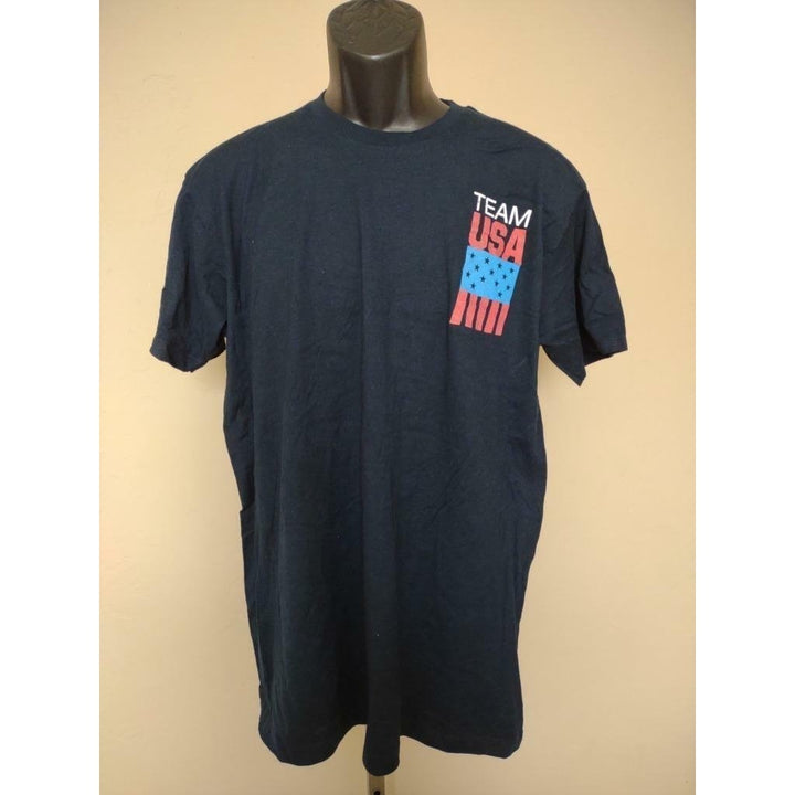 Team USA Olympics Mens Size L Large Blue Shirt Image 1