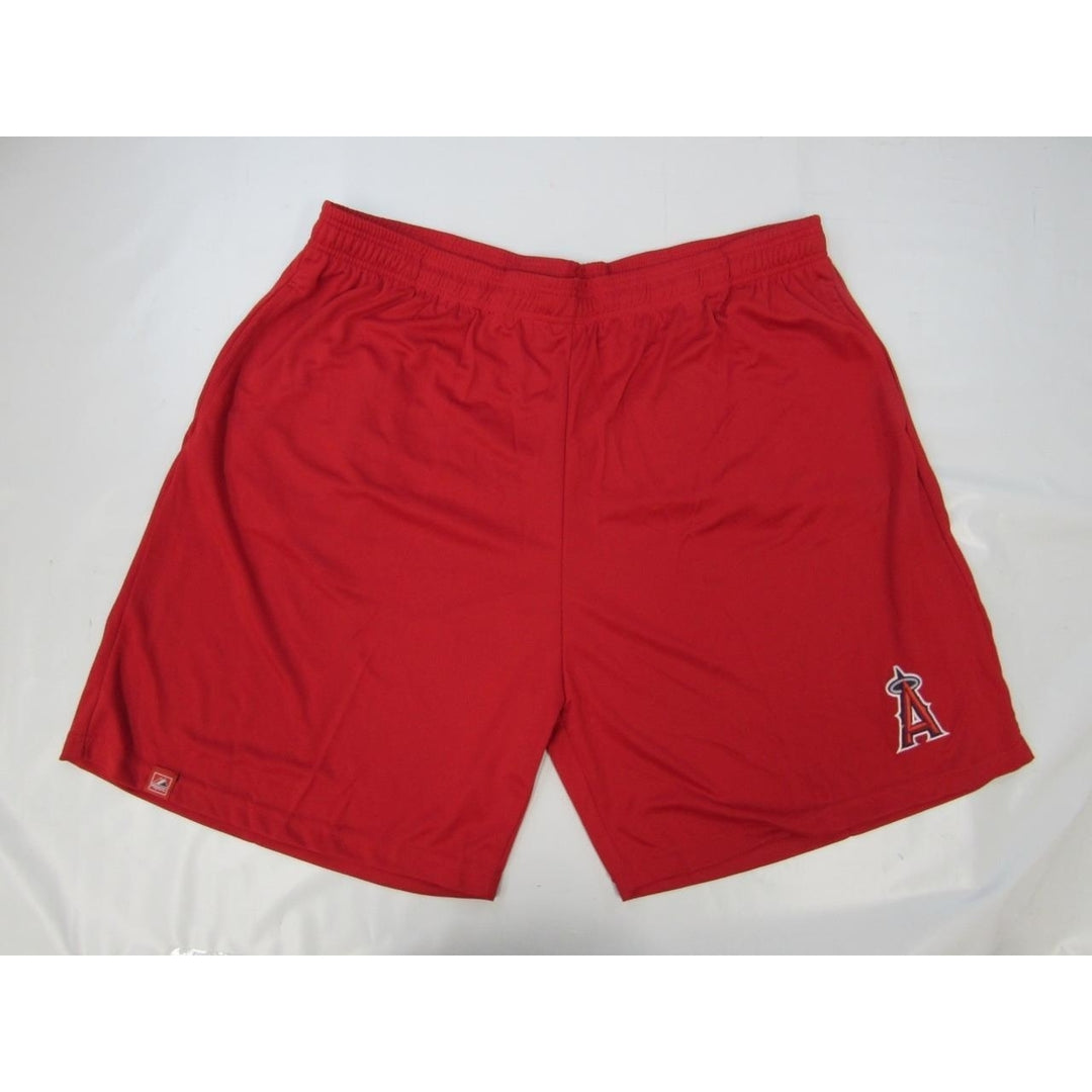 Anaheim Angels Mens Size 3XL Majestic Red Shorts Image 4