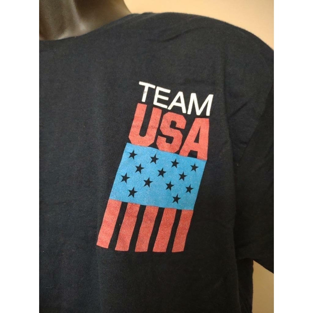 Team USA Olympics Mens Size L Large Blue Shirt Image 2