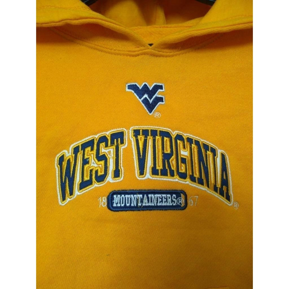 West Virginia Mountaineers Kids Size XL 7 Yellow J. America Hoodie 40 Image 2