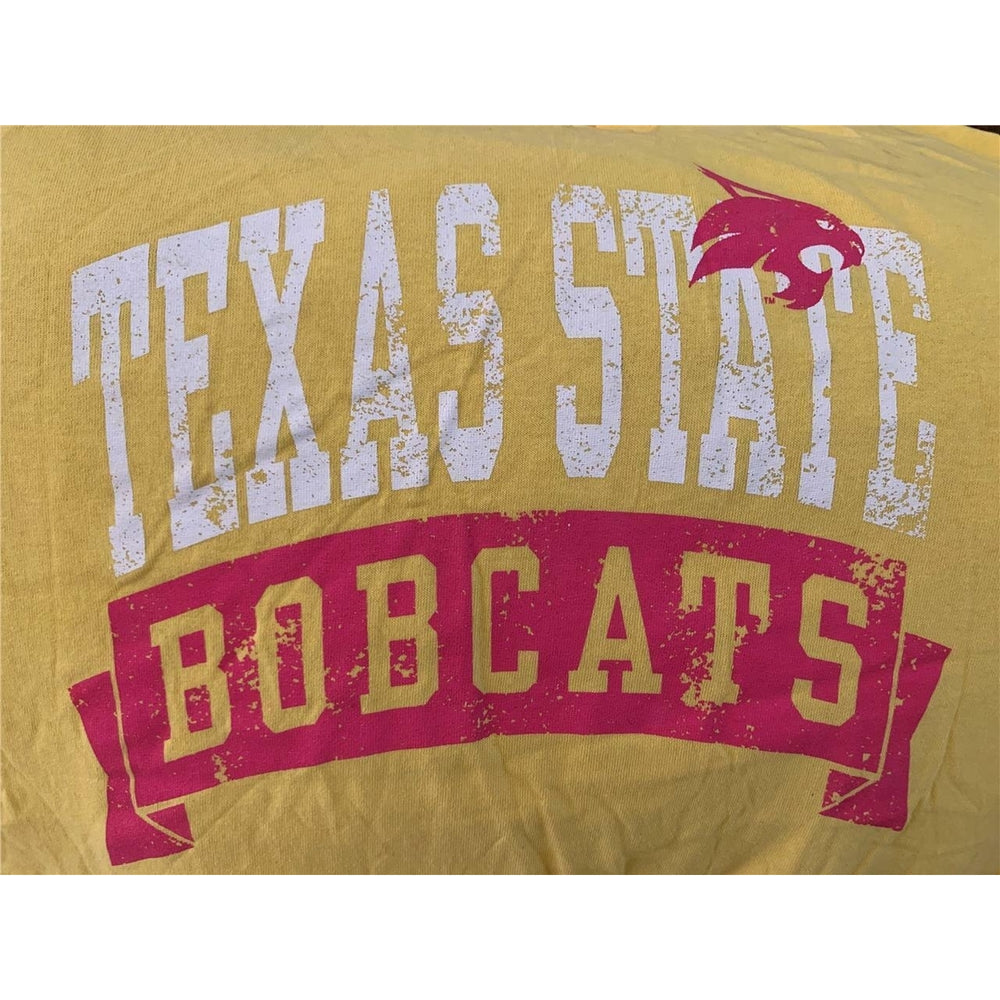 Texas State Bobcats Mens Size L Large Yellow Shirt Image 2