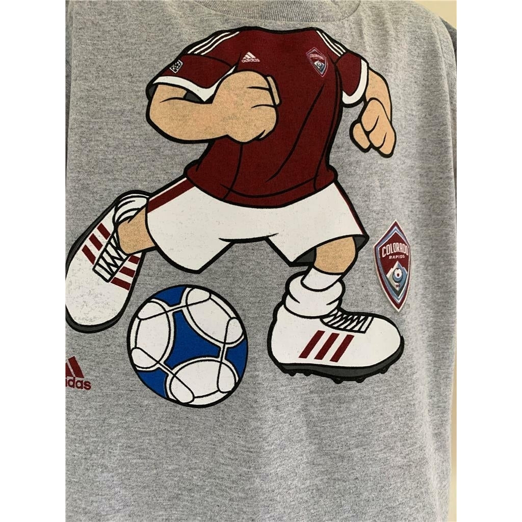 Colorado Rapids Kids Size L Large Gray Adidas Shirt Image 2