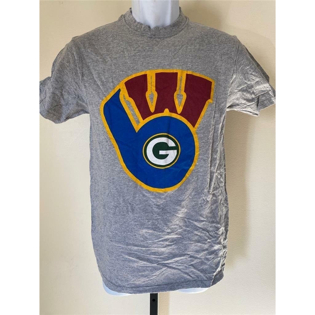 Green Bay Packers Mens Size S Small Gray Shirt Image 1