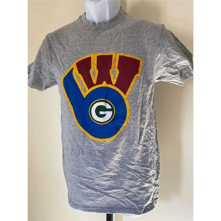 Green Bay Packers Mens Size S Small Gray Shirt Image 2