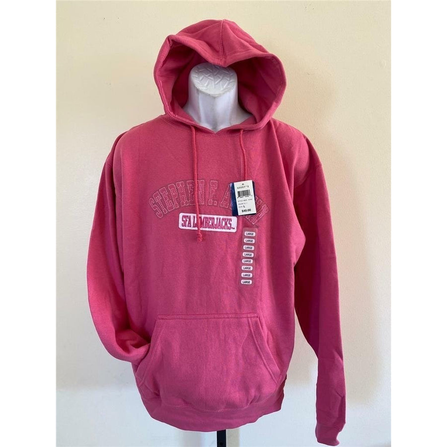 Steohen F. Auston Lumberjacks Mens Size L Large Pink Hoodie Image 1