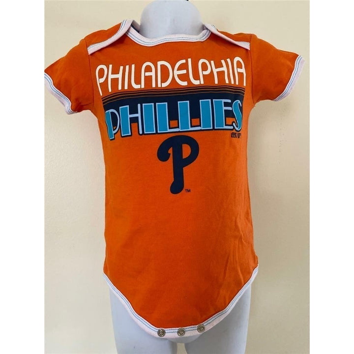 Philadelphia Phillies Infant Size 18 Months Orange Creeper Image 1