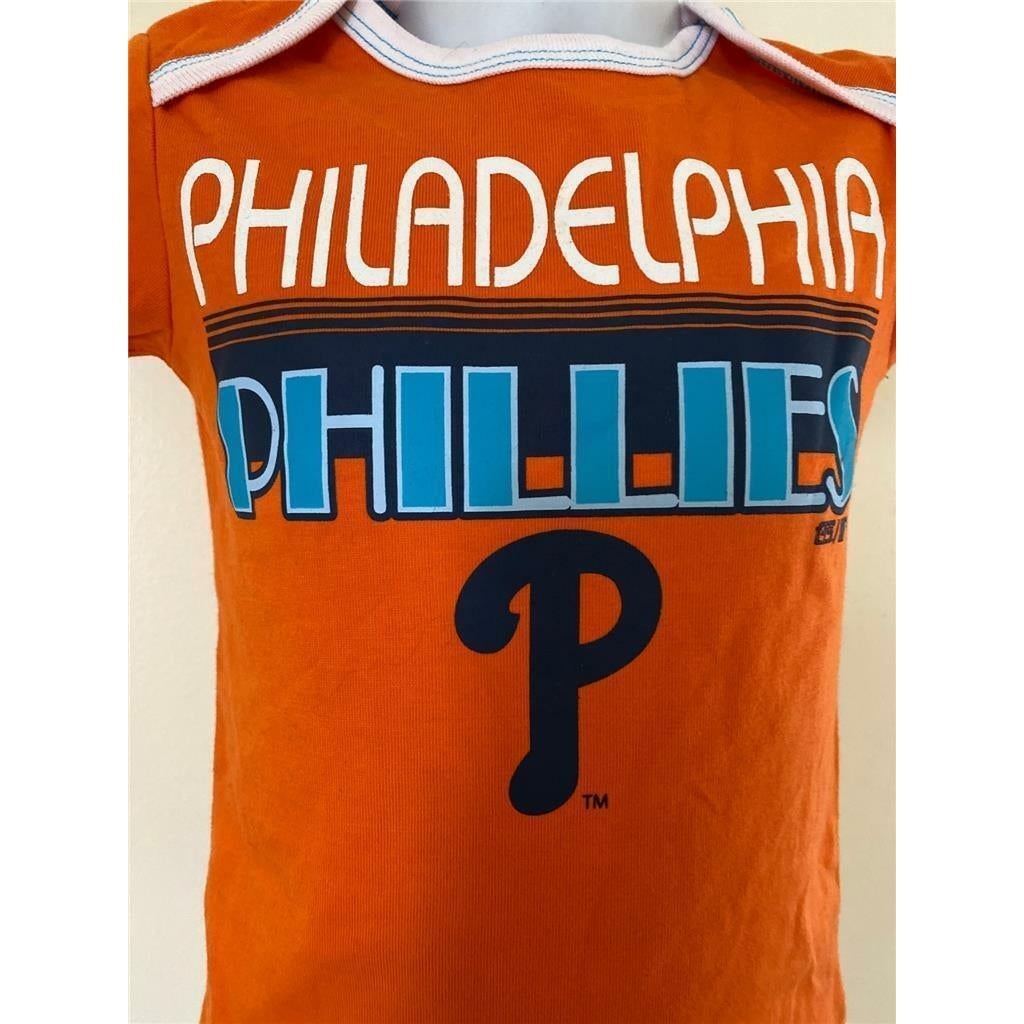 Philadelphia Phillies Infant Size 18 Months Orange Creeper Image 3