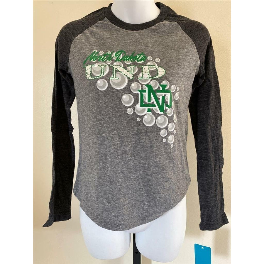 North Dakota Fighting Sioux Girls Size M Medium Gray Shirt Image 1