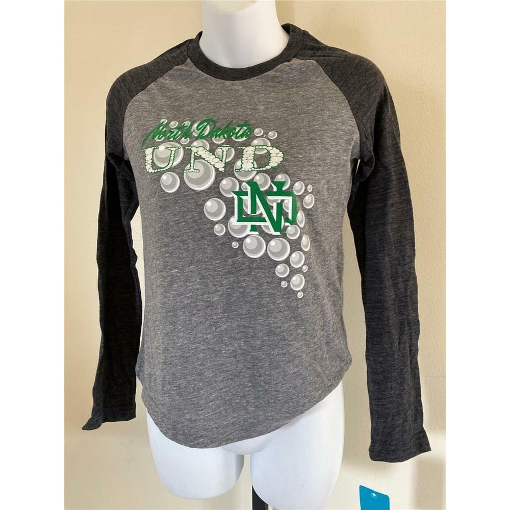 North Dakota Fighting Sioux Girls Size M Medium Gray Shirt Image 2