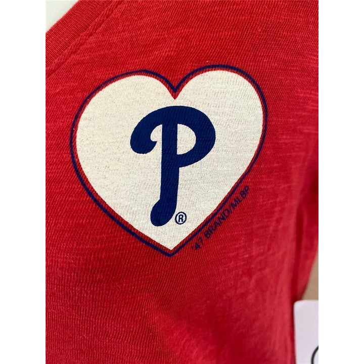 Philadelphia Philles Womens Size S Small Red 47 Shirt Image 3