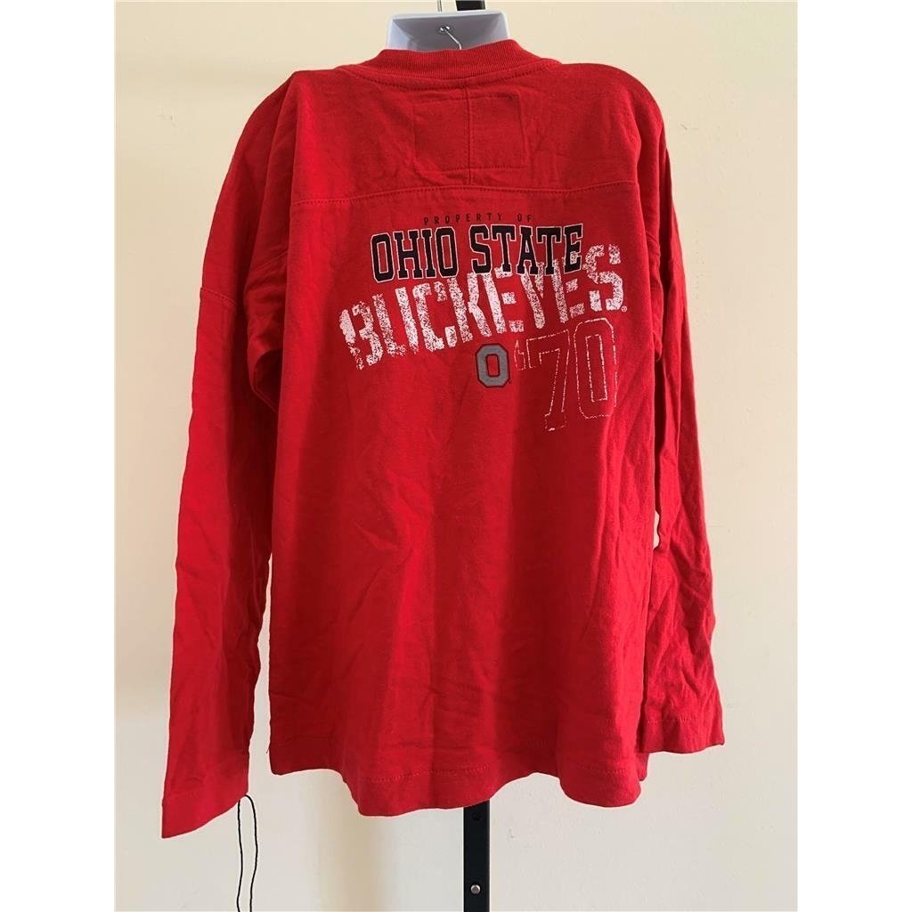 Ohio State Buckeyes Youth Size L Large Red Shirt Image 3