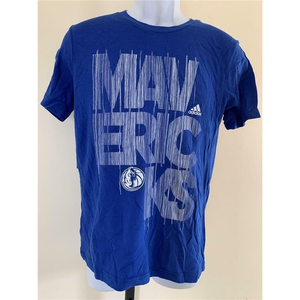 Dallas Mavericks Youth Size L Large Blue Adidas Shirt Image 1