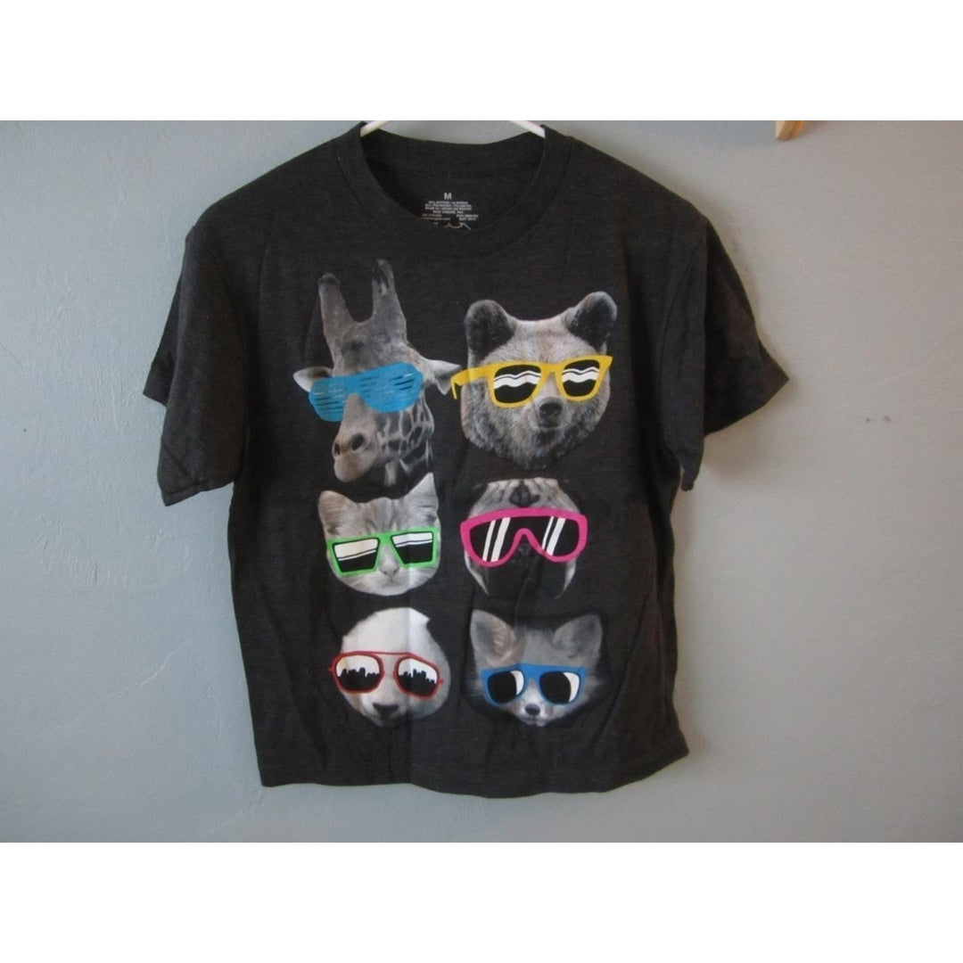 MAD ENGINE ANIMALS IN SUNGLASSES GRAPHIC Shirt YOUTH M MEDIUM 68VM Image 1