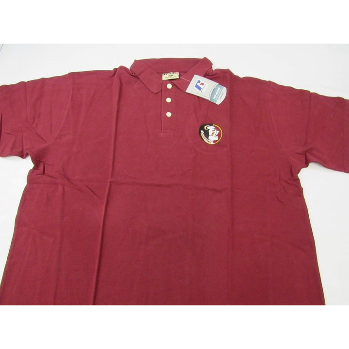 Florida State Seminoles Mens Size 2XL 2XLarge Maroon Polo Shirt Image 3