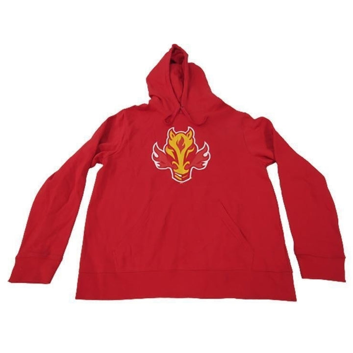 Calgary Flames Mens Size M Medium Red Hoodie Image 1