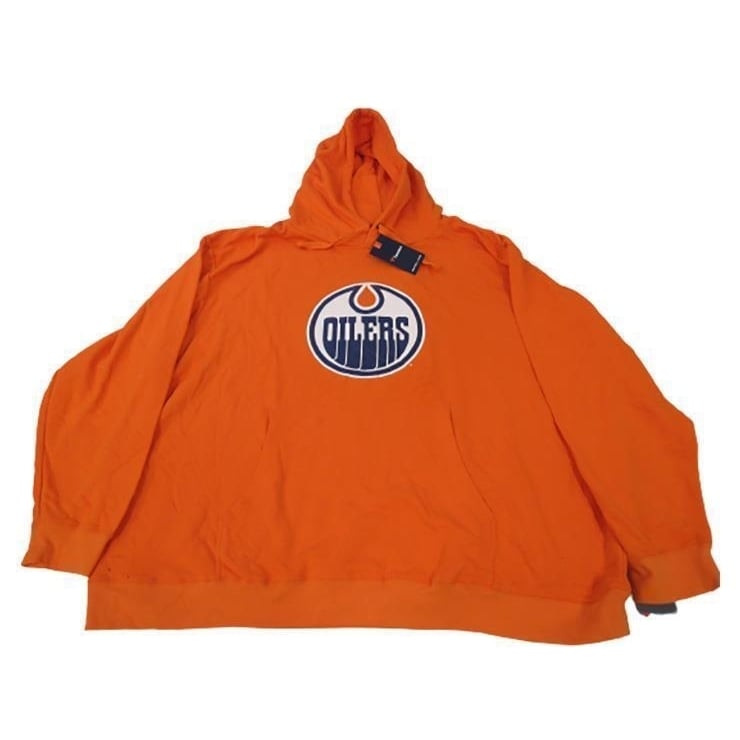 Edmonton Oilers Mens Size 5XL 5XLarge Orange Hoodie Image 1