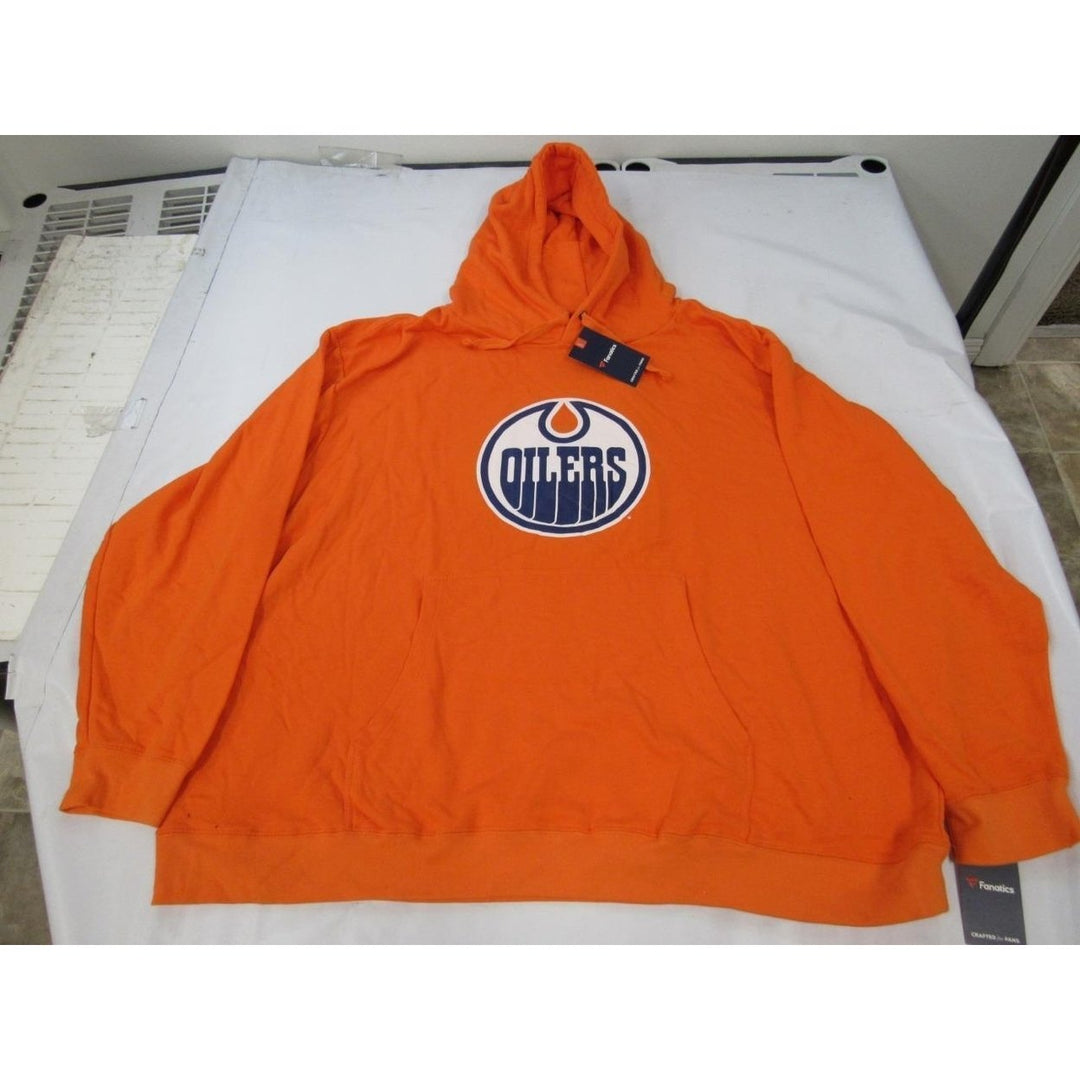 Edmonton Oilers Mens Size 5XL 5XLarge Orange Hoodie Image 4