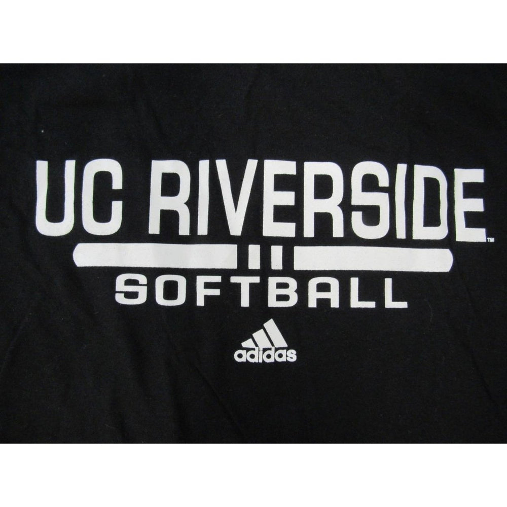 UC Riverside Softball Mens Size L Large Adidas Black Shirt Image 2