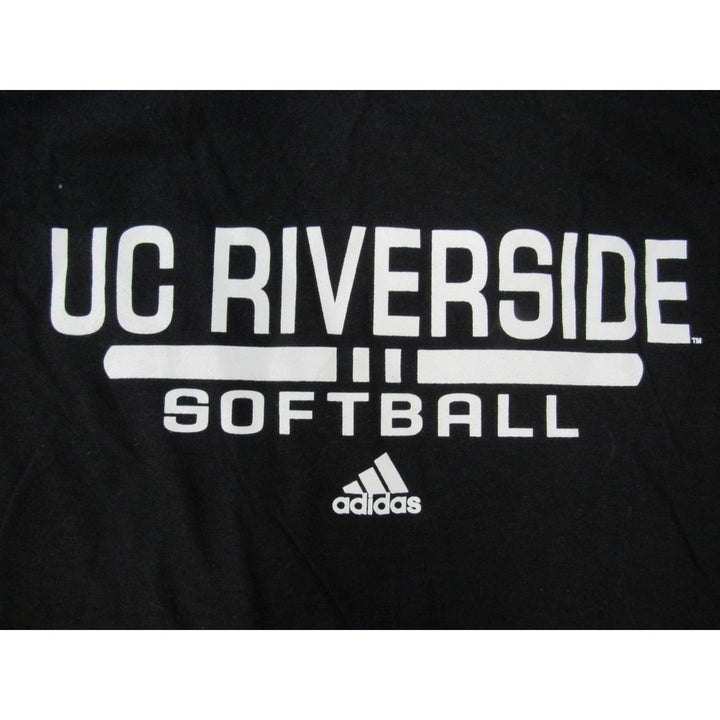 UC Riverside Softball Mens Size L Large Adidas Black Shirt Image 2