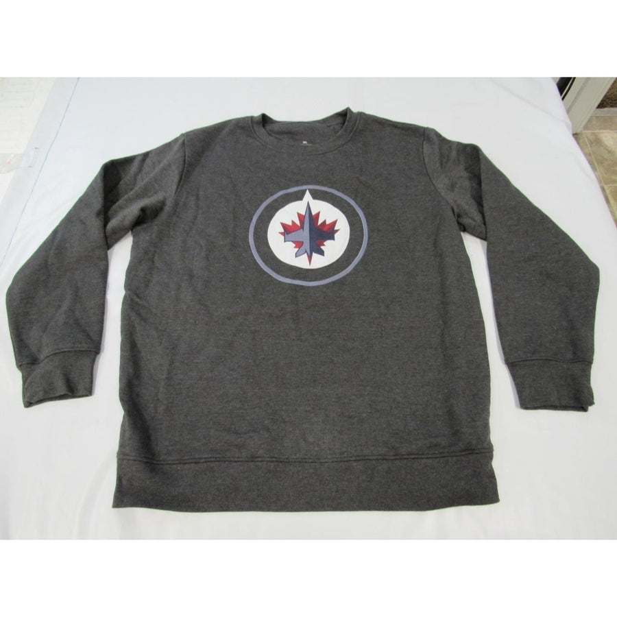 Winnipeg Jets Mens Size 2XL 2XLarge Dark Gray Sweatshirt Image 1