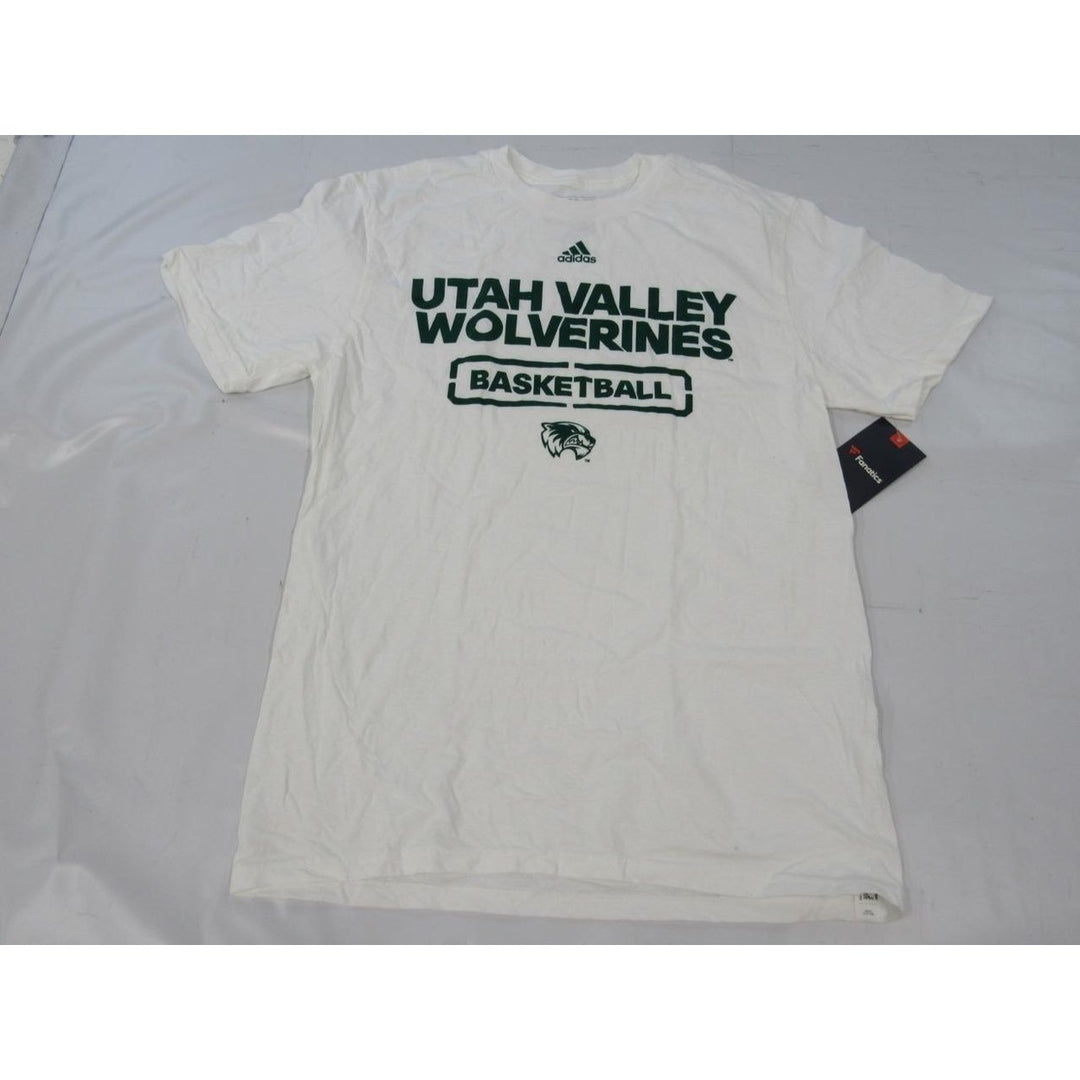 Utah Valley Wolverines Basketball Mens Size M Medium White Shirt Image 3