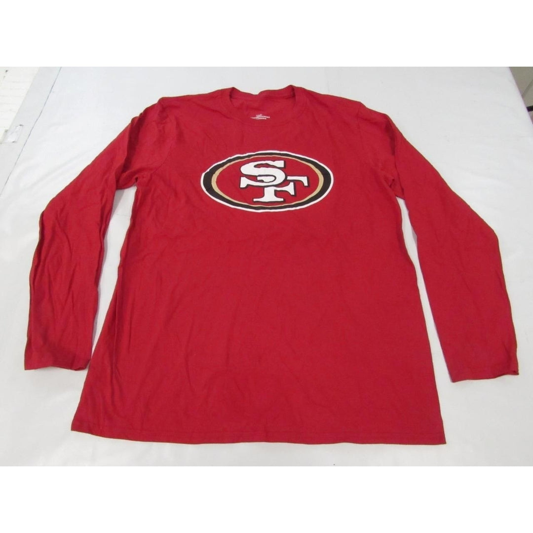 San Francisco 49ers Mens Sizes L Large Red Long Sleeved Shirt Image 1