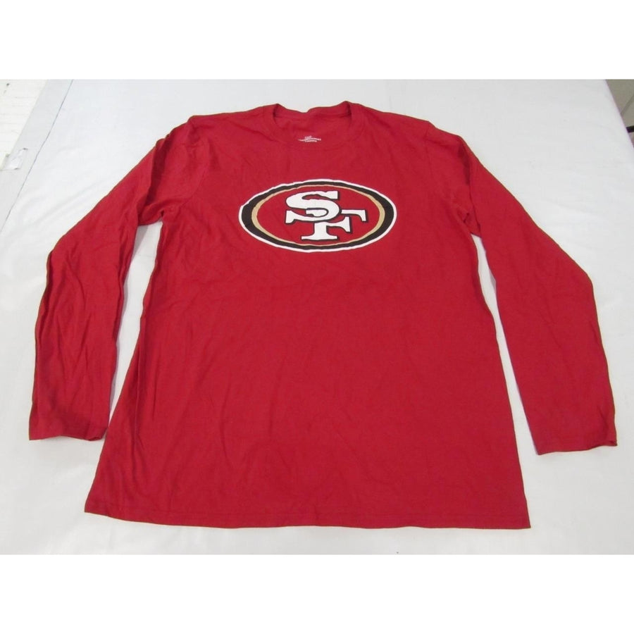 San Francisco 49ers Mens Sizes L Large Red Long Sleeved Shirt Image 1