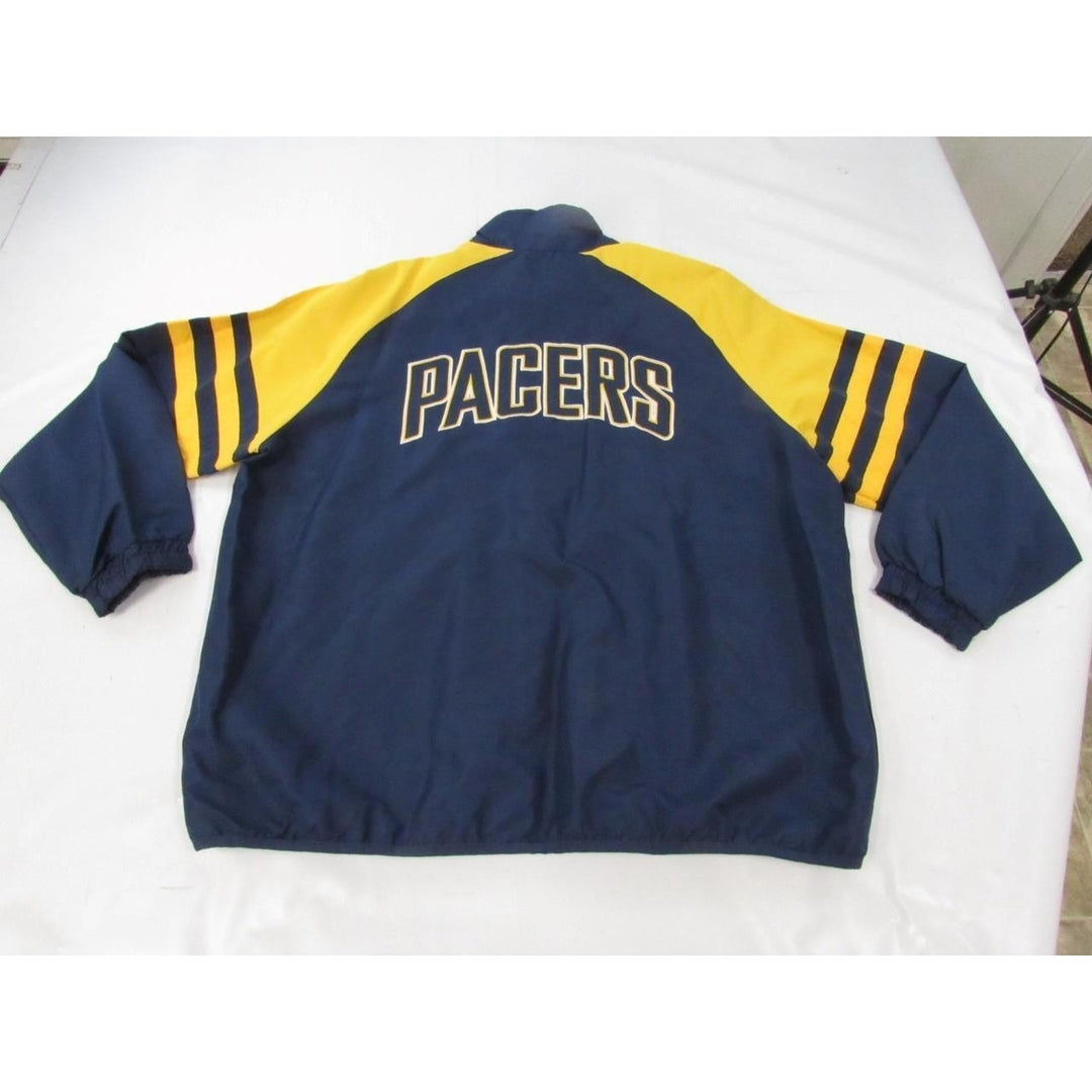 Indiana Pacers Mens Size XL Polyester Blue Yellow Full-Zip Jacket Image 2