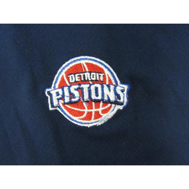 Detroit Pistons Mens Size XL XLarge Navy Blue Adidas Climalite Polo Shirt Image 3