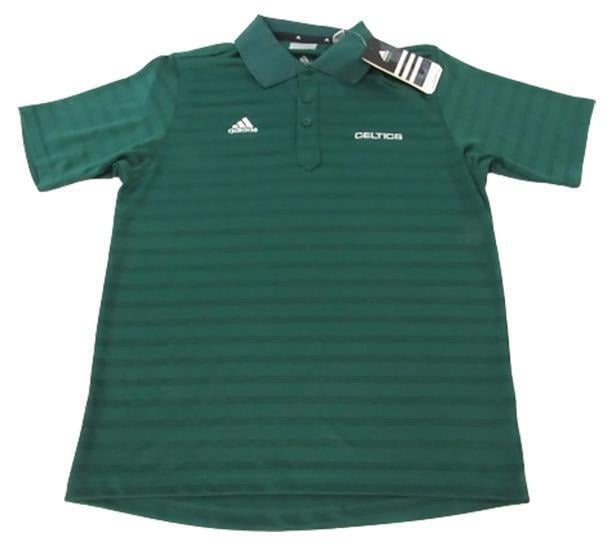 Boston Celtics Mens Size S Small Green Adidas Executive 3-Button Polo Shirt Image 1