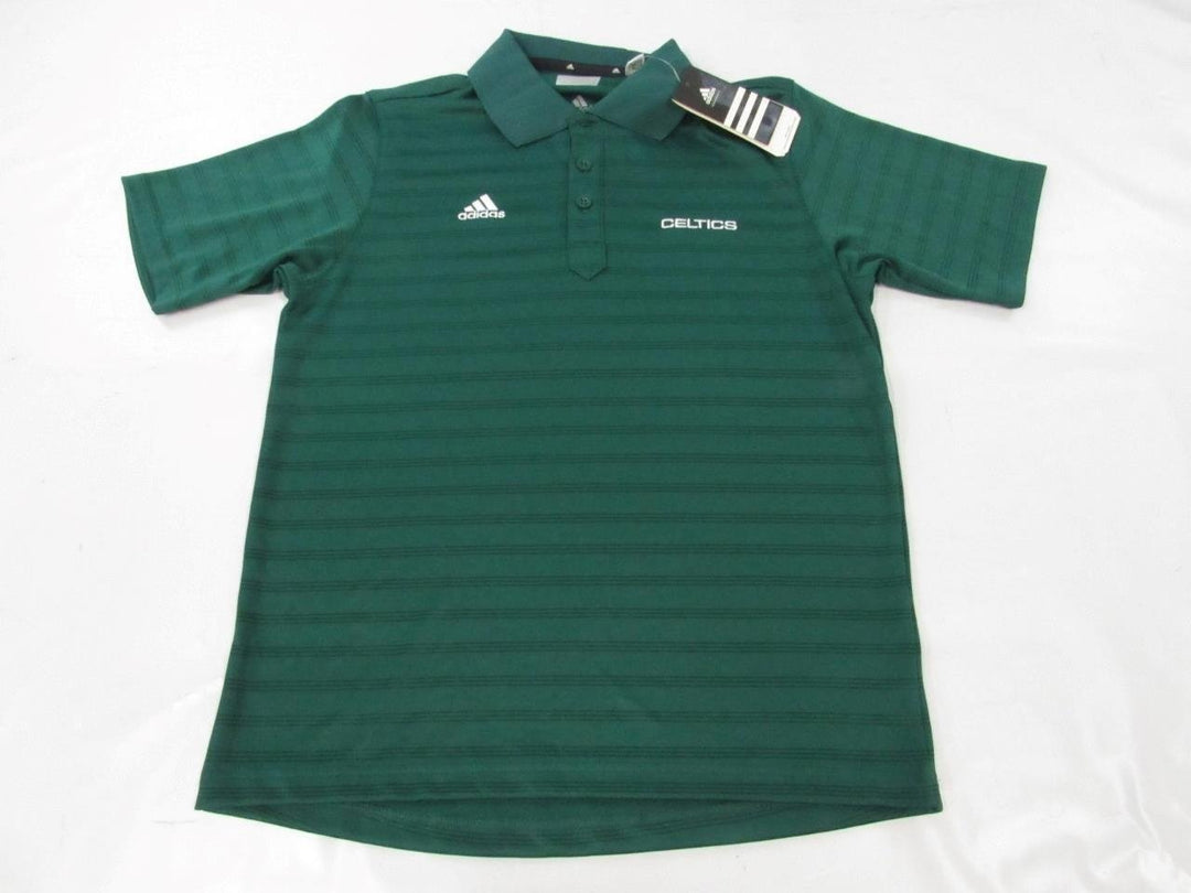 Boston Celtics Mens Size S Small Green Adidas Executive 3-Button Polo Shirt Image 4