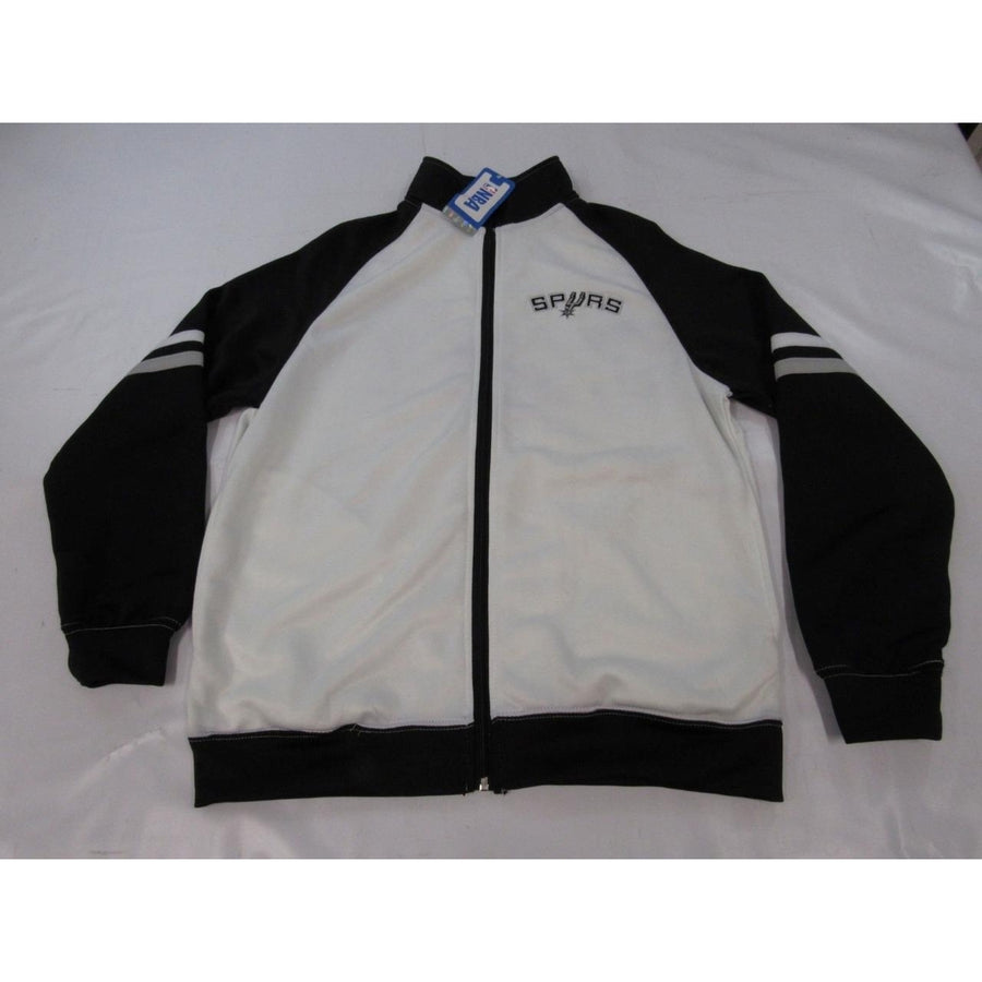 San Antonio Spurs Mens Size S Small White Black Full-Zip Track Jacket Image 1