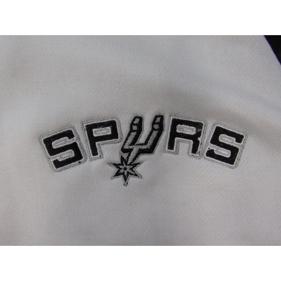 San Antonio Spurs Mens Size S Small White Black Full-Zip Track Jacket Image 3