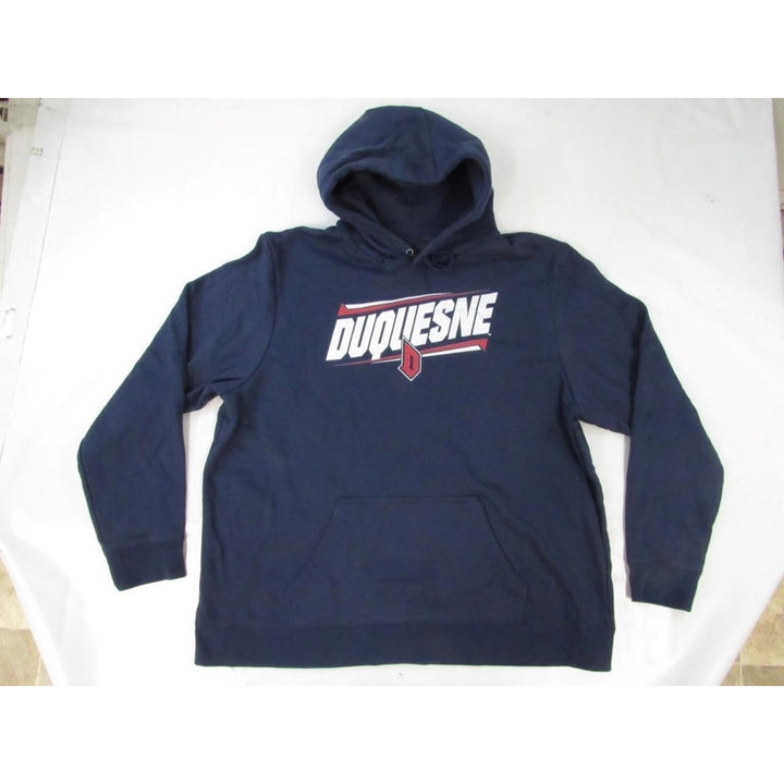 Duquesne Dukes Mens Size 3XL 3XLarge Navy Blue Hoodie Image 1