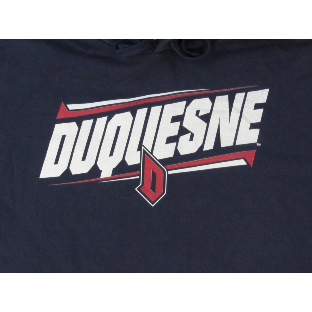 Duquesne Dukes Mens Size 3XL 3XLarge Navy Blue Hoodie Image 3