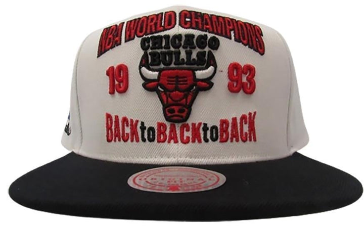 1993 Finals Chicago Bulls Mitchell and Ness Mens Size OSFA Snapback Flatbrim Hat Image 1