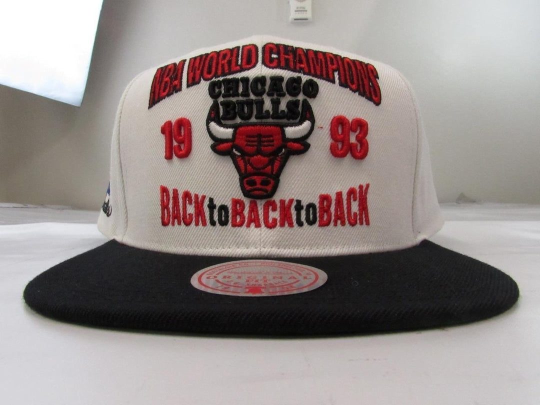 1993 Finals Chicago Bulls Mitchell and Ness Mens Size OSFA Snapback Flatbrim Hat Image 2