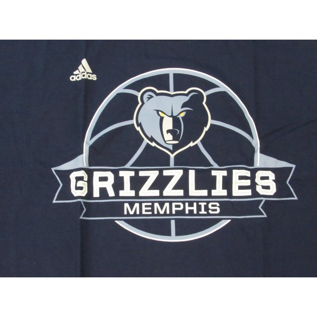 Memphis Grizzlies Mens Size 2XL 2XLarge Blue Adidas Shirt Image 3